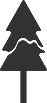 Christmas tree icon, Winter elements black shadow. png