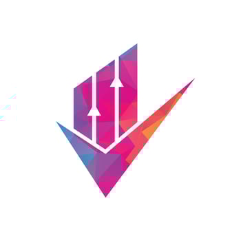 Check finance logo icon vector. Creative Finance Logo and Icon Template. Mark chart and graph logo vector