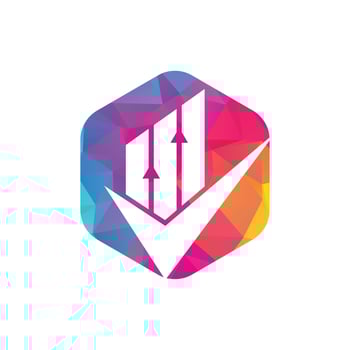 Check finance logo icon vector. Creative Finance Logo and Icon Template. Mark chart and graph logo vector