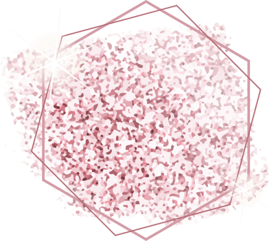 pink rose gold glitter frame banner png