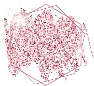 pink rose gold glitter frame banner png