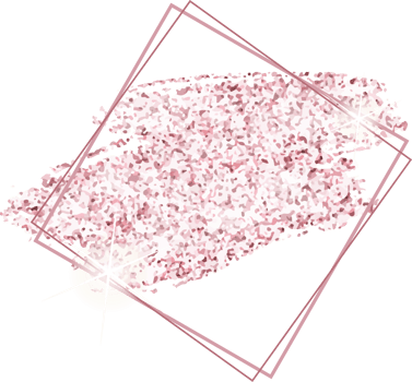 pink rose gold glitter frame banner png