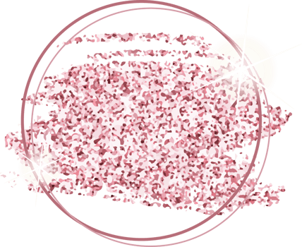pink rose gold glitter frame banner png