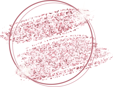 pink rose gold glitter frame banner png