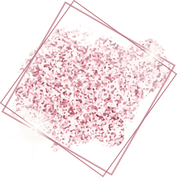 pink rose gold glitter frame banner png