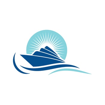 Cruise ship vector icon illustration design