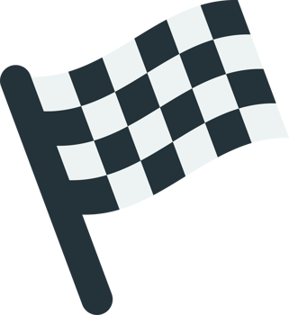 racing car flag illustration in minimal style png