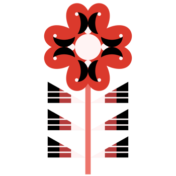 Scandinavian Folk Art Flower png