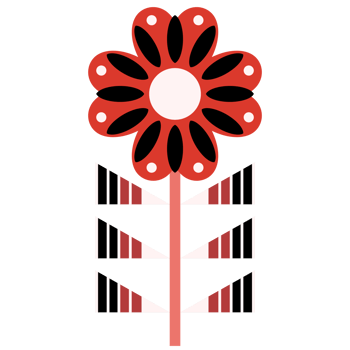 Scandinavian Folk Art Flower png