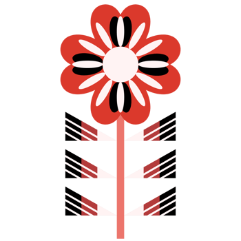 Scandinavian Folk Art Flower png