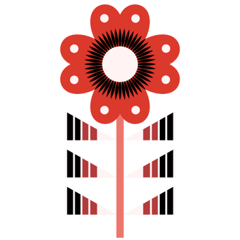 Scandinavian Folk Art Flower png
