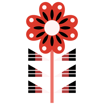 Scandinavian Folk Art Flower png