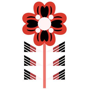 Scandinavian Folk Art Flower png