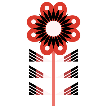 Scandinavian Folk Art Flower png
