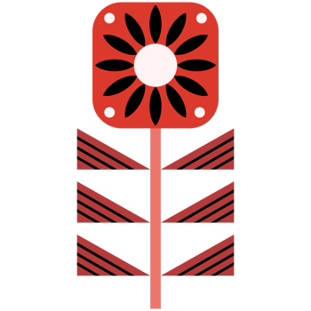 Scandinavian Folk Art Flower png