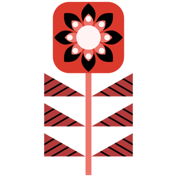 Scandinavian Folk Art Flower png