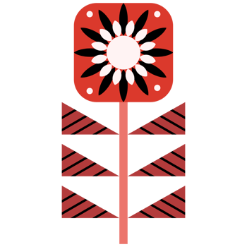 Scandinavian Folk Art Flower png