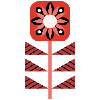 Scandinavian Folk Art Flower png