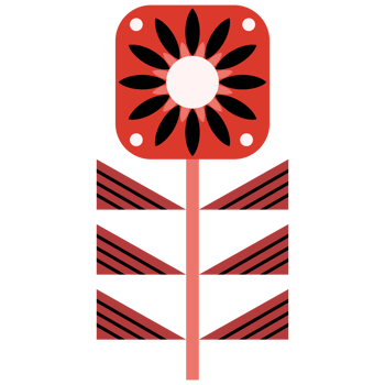 Scandinavian Folk Art Flower png