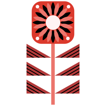 Scandinavian Folk Art Flower png