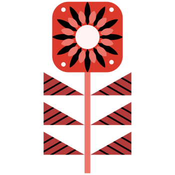 Scandinavian Folk Art Flower png