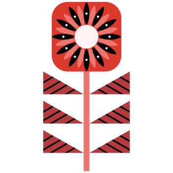 Scandinavian Folk Art Flower png