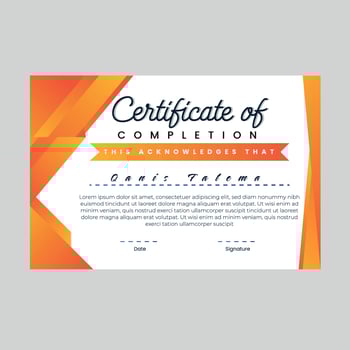 certificate design with background vector