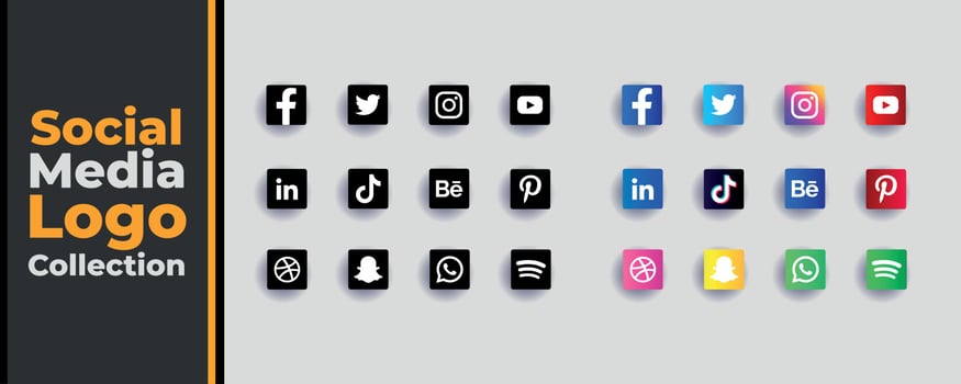 Social Media Logos Collections Pack vector