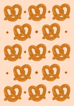 Pretzel vector wallpaper for graphic design and decorative element