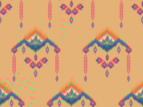 Ikat pattern emboidery style vector
