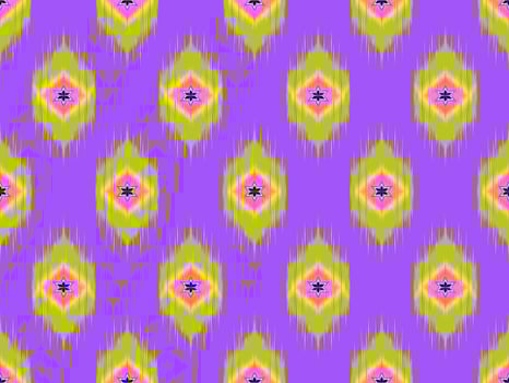 Ikat pattern emboidery style vector