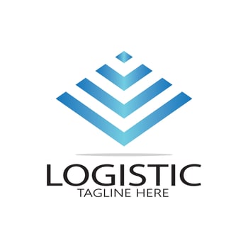 logistics logo icon illustration vector design  distribution symbol  delivery of goods  economy  finance