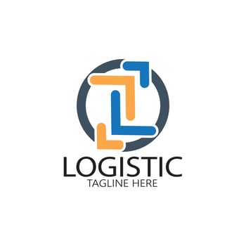 logistics logo icon illustration vector design  distribution symbol  delivery of goods  economy  finance