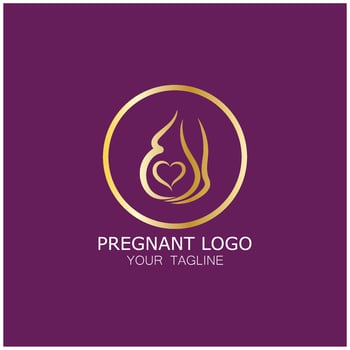 Pregnant template vector icon