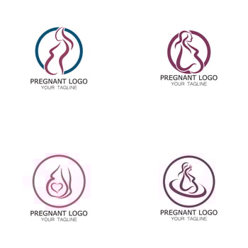 Pregnant template vector icon