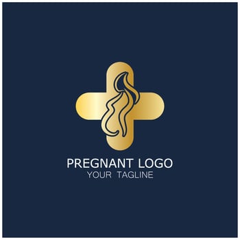 Pregnant template vector icon