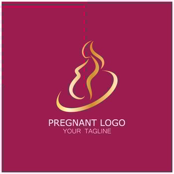 Pregnant template vector icon
