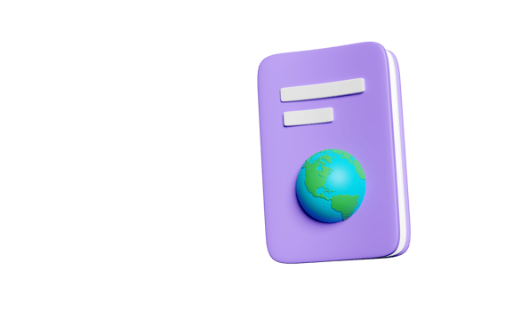 3d passport or international travel for tourism, business isolated. 3d render illustration png