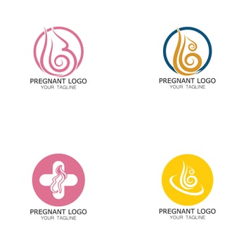 Pregnant template vector icon