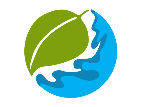 Eco Green Leaf and water circle logo png