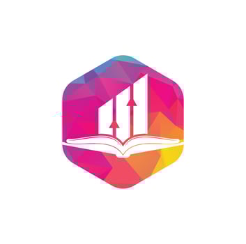Finance book logo design. Business growth education logo design. vector