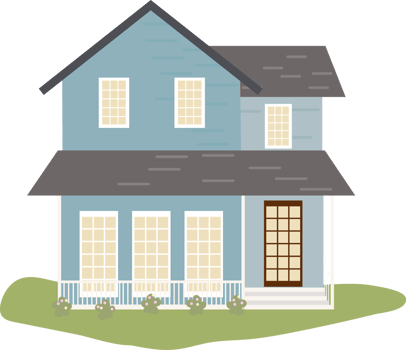 Victorian or American country style house png