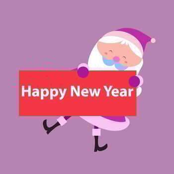 Cute santa claus character collection vector