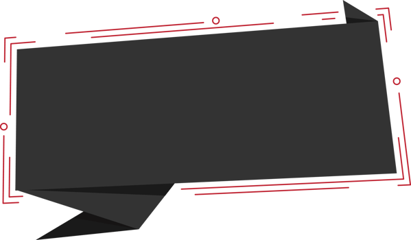 Black Friday flat origami paper social media banner png