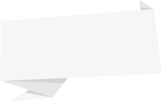 white paper folding origami banner png