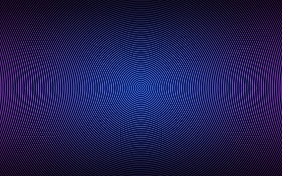 Blue and pink abstract circle background. Black circles on grey background with colorful gradient. Simple geometric pattern vector