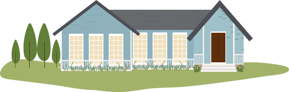 small tiny Victorian or American country style house png
