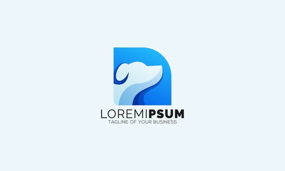 Modern Dog Folder Logo Design vector