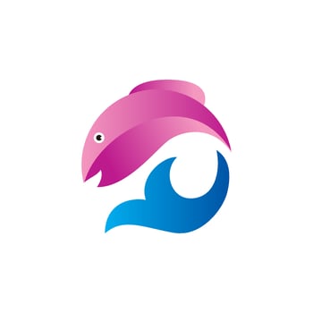Fish logo. Fish icon. Animal logo. Fish symbol sign. Fish vector illustration template ready for use.