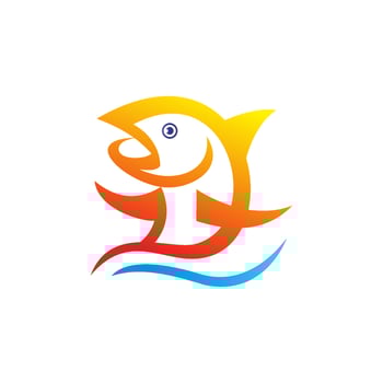 Fish logo. Fish icon. Animal logo. Fish symbol sign. Fish vector illustration template ready for use.